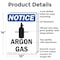 Signmission Argon Gas OSHA Notice Sign, Aluminum, 10in W x 14in L, 2PK OS-2PACK-NS-A-1014-V-10174 - alternate 7